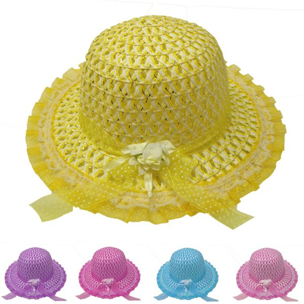 12 pieces of Soft & Beautiful Baby Girl Sun Protection Hat