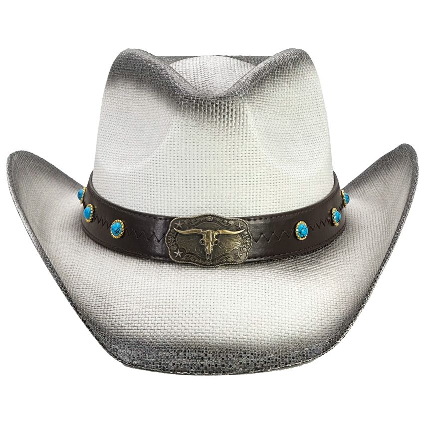 12 pieces of Black Shade Western Cowboy Hat with Turquoise Bead Band