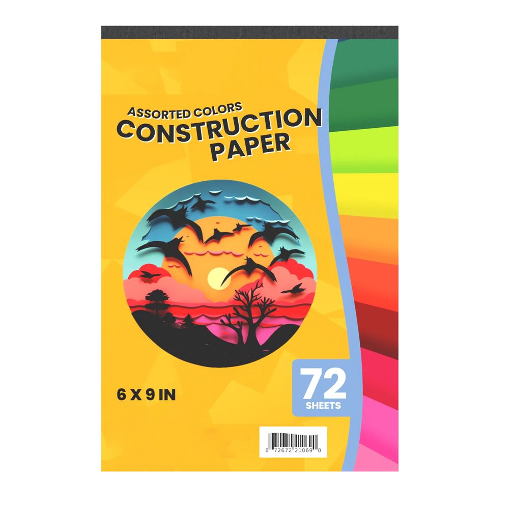 48 Pieces of Construction Paper Pad 6X9 72 Sheets