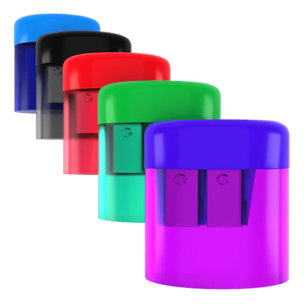 500 Pieces of 2HOLE SHARPENER with RECEPTACLE Assorted COLORS BULK PACKAGE