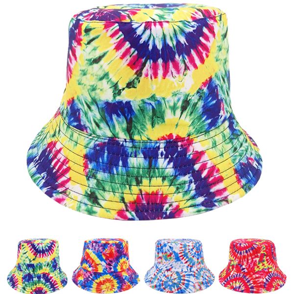 12 pieces of Tie-Dye Patterns Reversible Bucket Hat