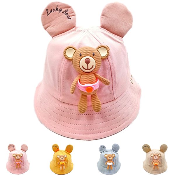 12 pieces of Baby Kid's Sun Hat Set - Cute Ear & Bear Decor