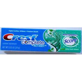 36 Pieces of Crest Complete MultI-Benefit Whitening Toothpaste Plus Scope