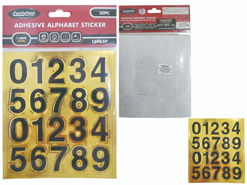 144 Pieces of Adhesive Number Stickers 0-9