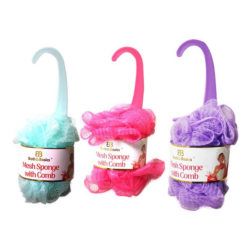 48 Pieces of Mesh Sponge With Comb