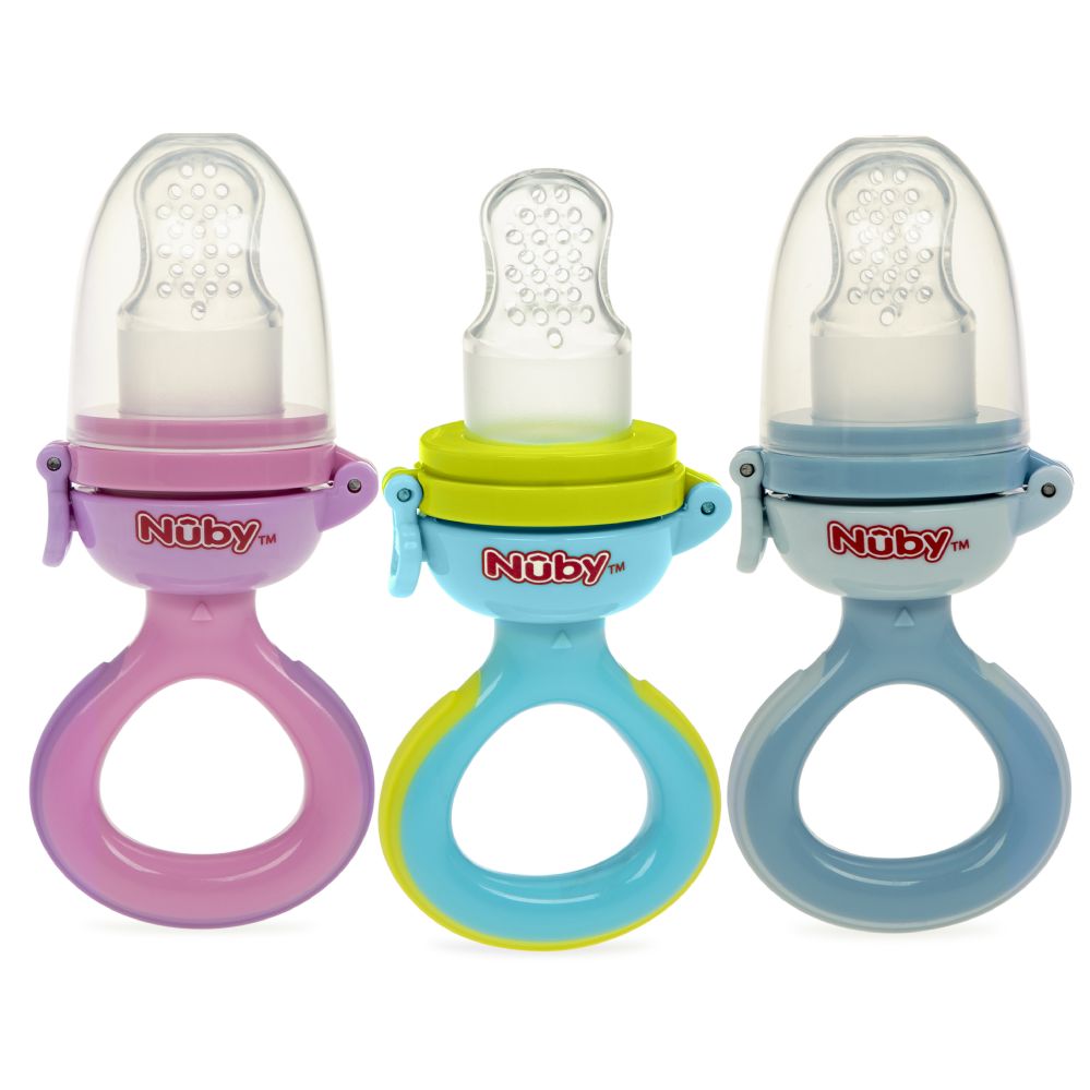6 pieces Nuby T Wist N' Squeeze Infant Feeder With Hygienic Cover - Baby Accessories