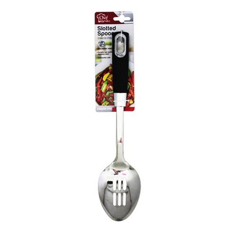 24 Pieces of Ss Slotted Spoon With Tpr Handle