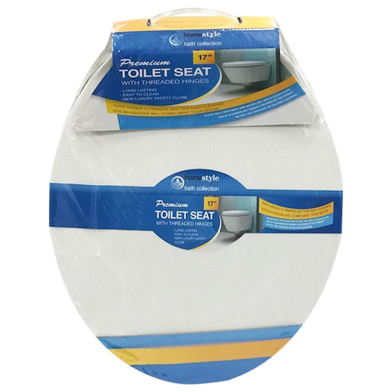 6 pieces of 17in Plastic  Toilet Seat White