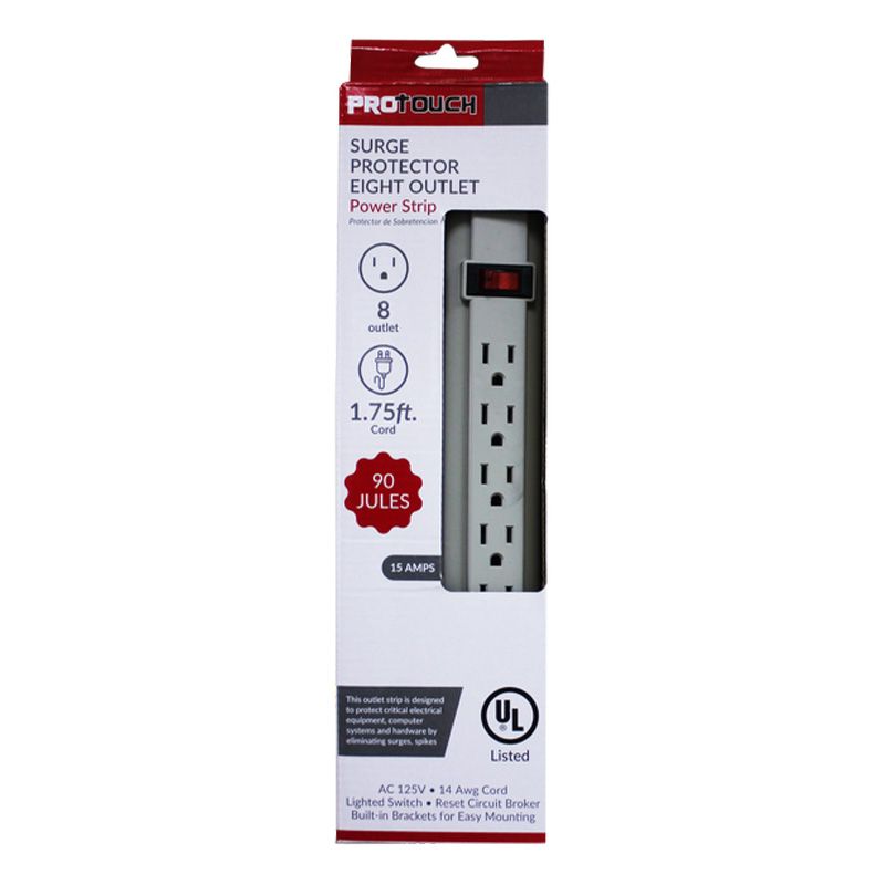 12 Pieces of 1.75ft. 8 Outlet Surge Protector