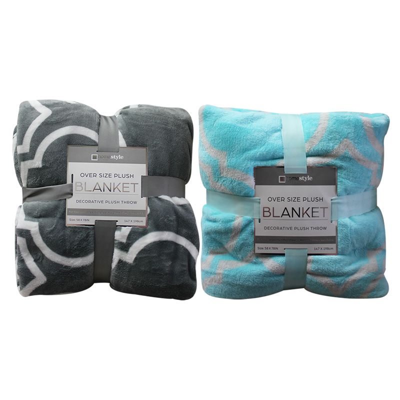 8 Pieces of 58inx78in Printed Flannel Blanket