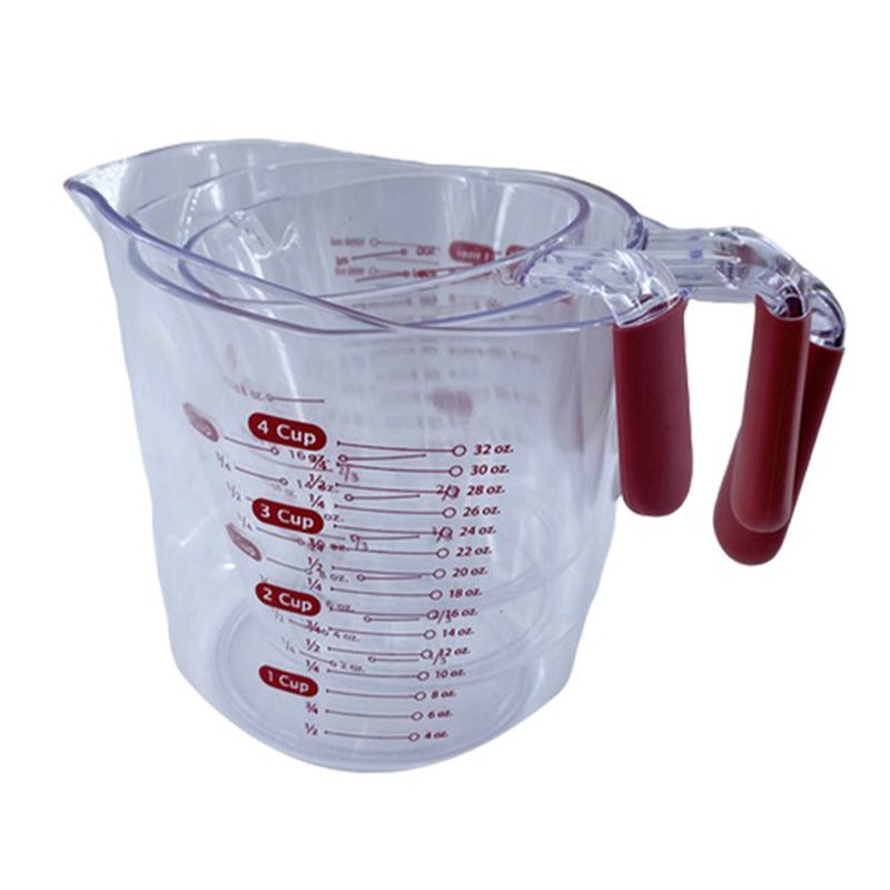 18 pieces of Set Of 3pc Measuring Cup Rubber Grip