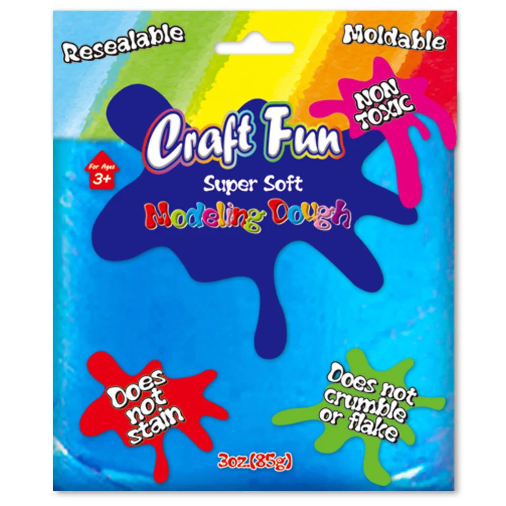 12 Pieces of 3oz Modeling Dough Dark Blue