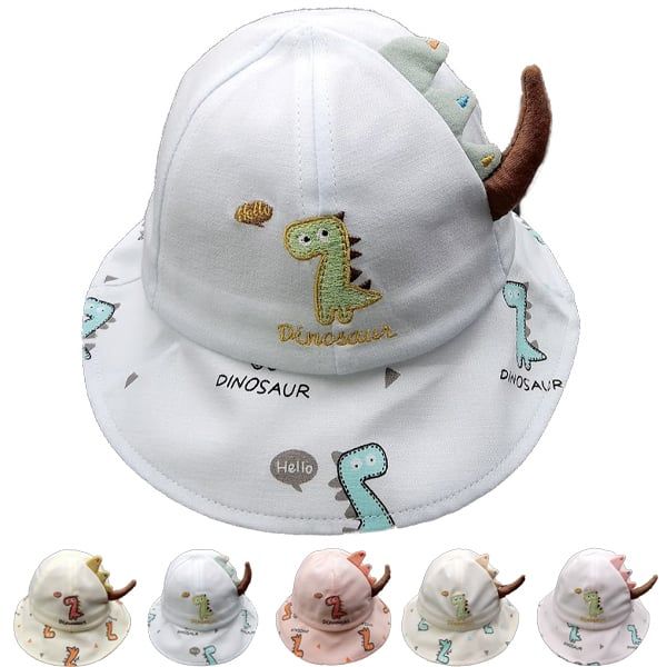 12 pieces of Kid's Dinosaur Pattern Sun Summer Hat