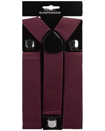 36 Pieces of Dark Purple 1.5 Inch Wide Suspenders
