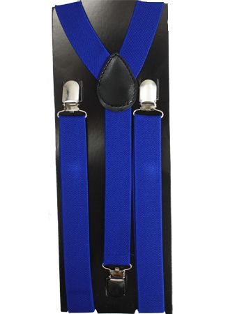 36 Pieces of Royal Blue Kid Suspenders