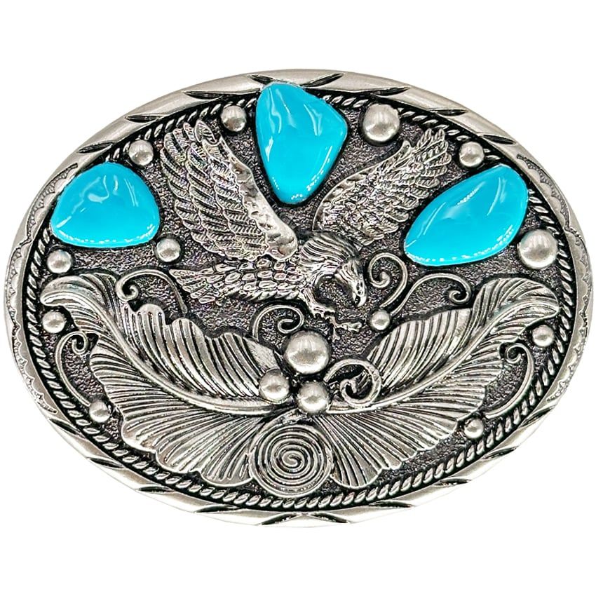 Chunky Turquoise Belt Buckle - Turquoise Slab Belt Buckle Online