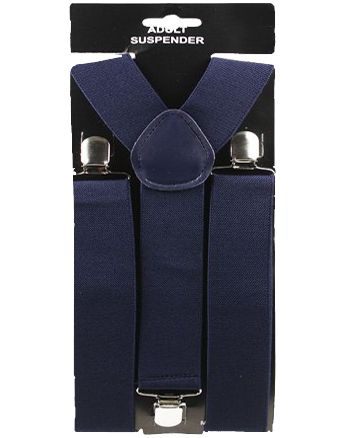 36 Pieces of Dark Blue 1.5 Inch Wide Suspenders