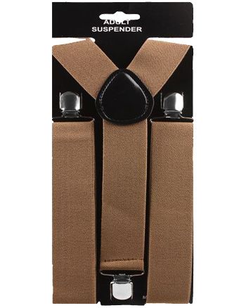 36 Pieces of Brown 1.5 Inch Wide Suspenders