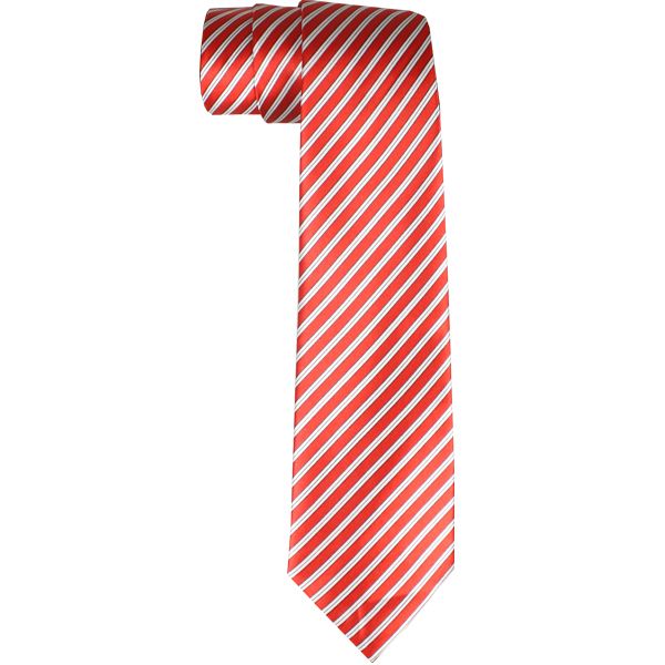 36 Pieces of Red and White Lines Dress Tie