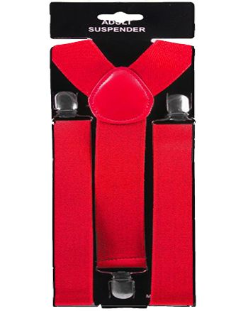 36 Pieces of Red 1.5 Inch Wide Suspenders