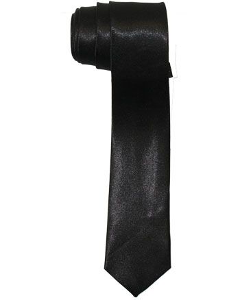 36 Pieces of Plain Solid Black Slim Tie