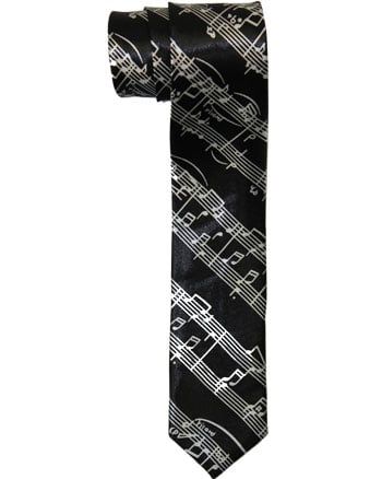 36 Pieces of Music Notes Patterned Slim Tie