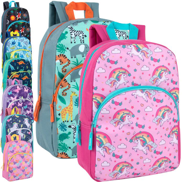 24 Pieces of 15 Inch Character Backpacks