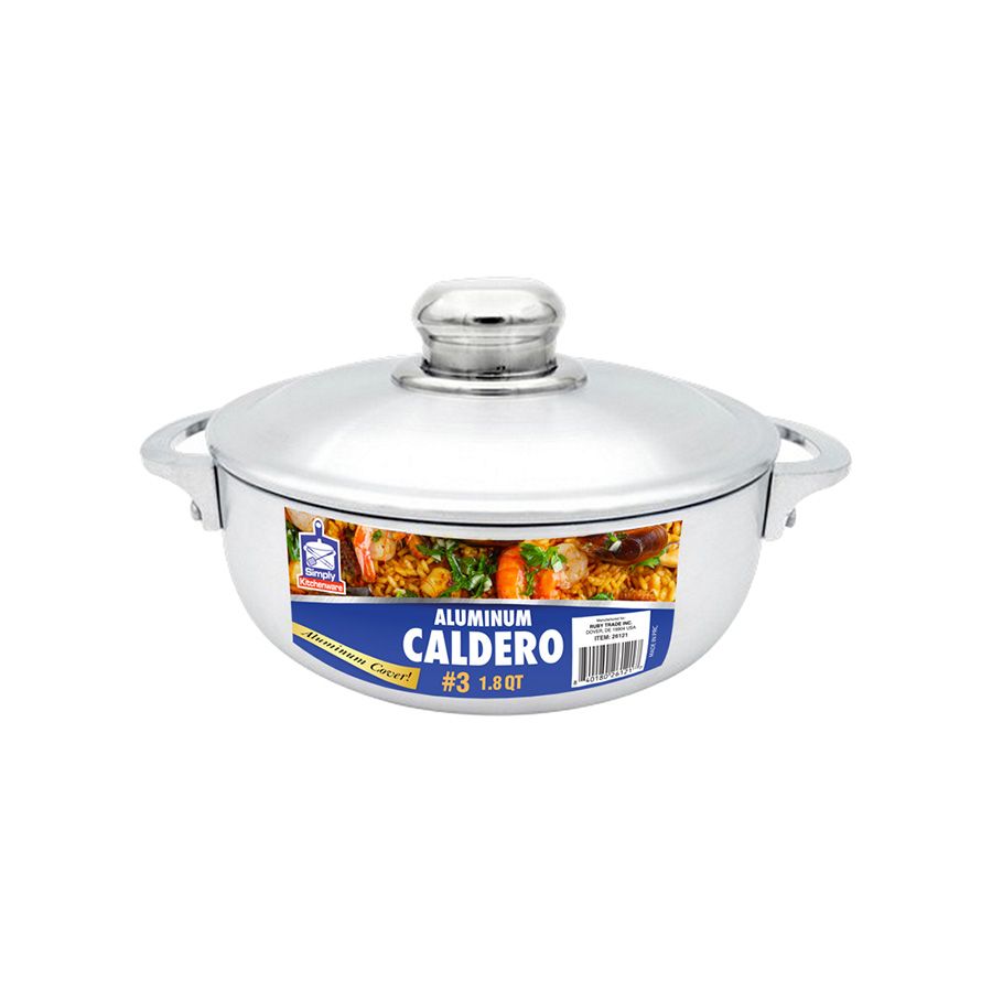 6 pieces of Simply Kitchenware Aluminum Caldero 1.8 Qt With Aluminum Lid