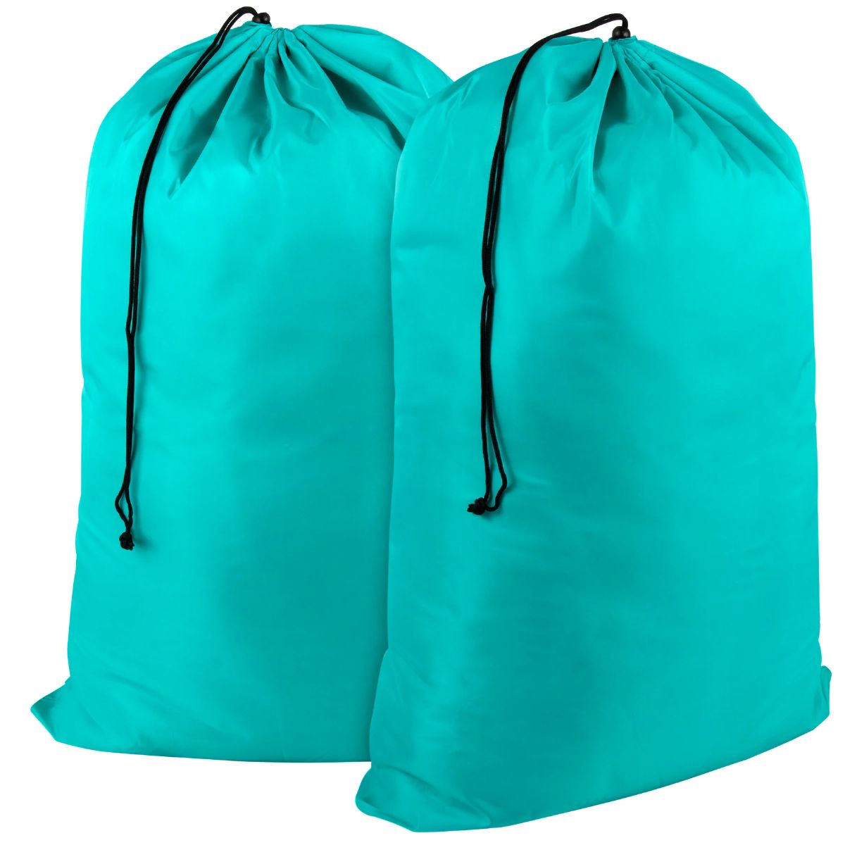 100 Pieces of Wholesale Drawstring Laundry Bag 2-Pack - Turquoise