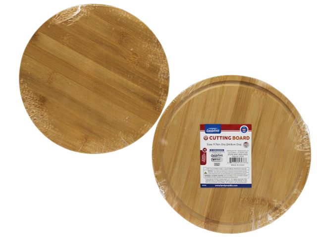 24 Pieces of Rd Wood Cutting Board 9.76"dia