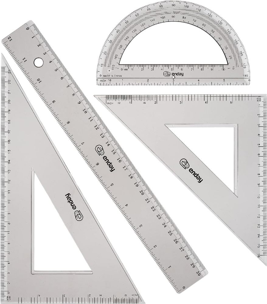 24 pieces of 4-Piece Geometry Ruler Combination Sets