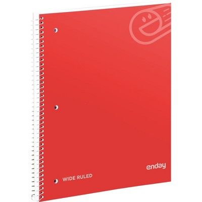 36 pieces of Spiral Notebook 1-Subject W/r 70 Ct., Red