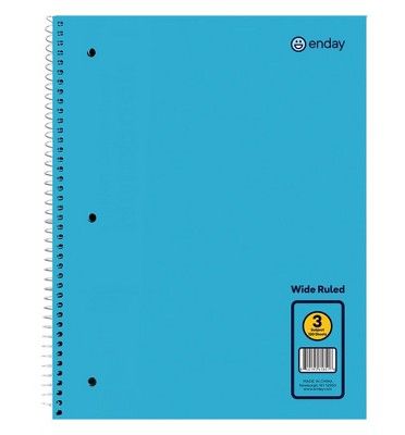 36 pieces of Spiral Notebook 3-Subject W/r 120 Ct., Blue