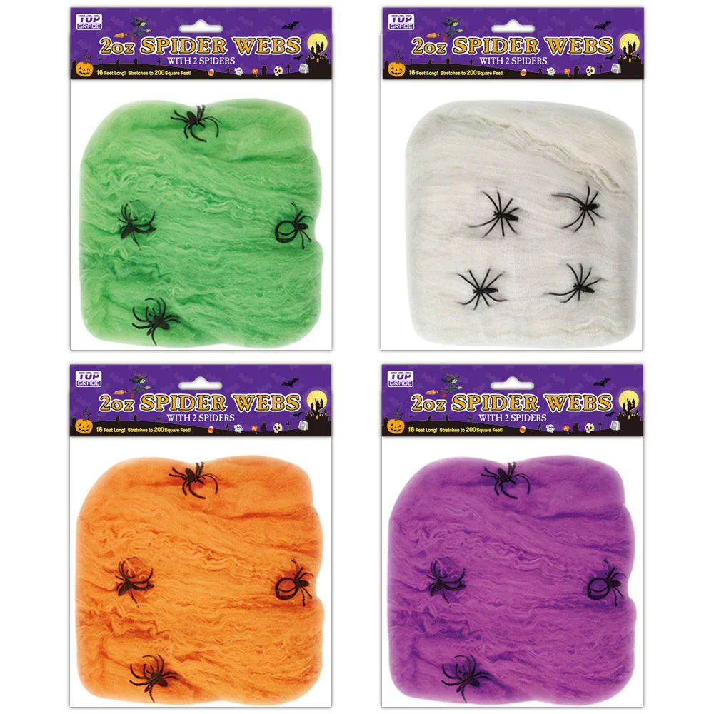 48 Pieces of Halloween Spider Vibes Decorations