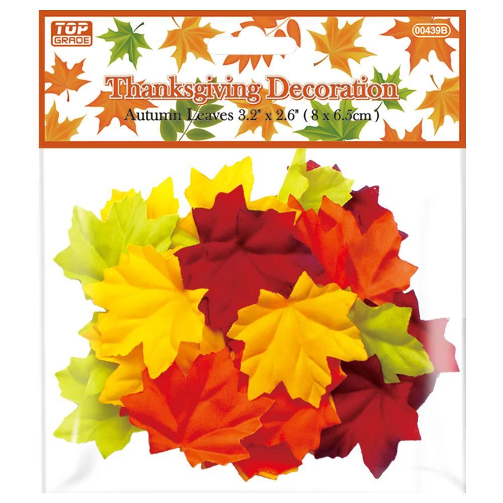72 Pieces of Autumn Leaves 8x7cm