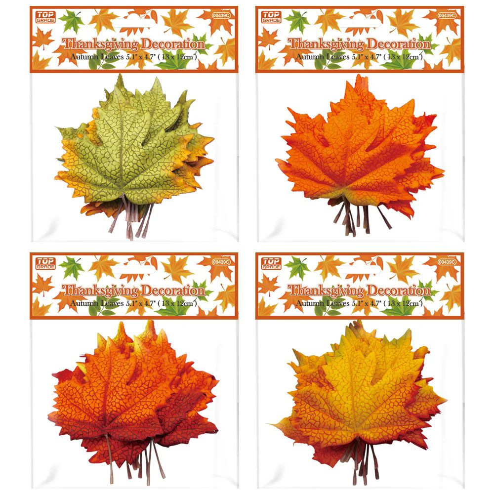 12 Pieces of 9ct Autumn Leaves