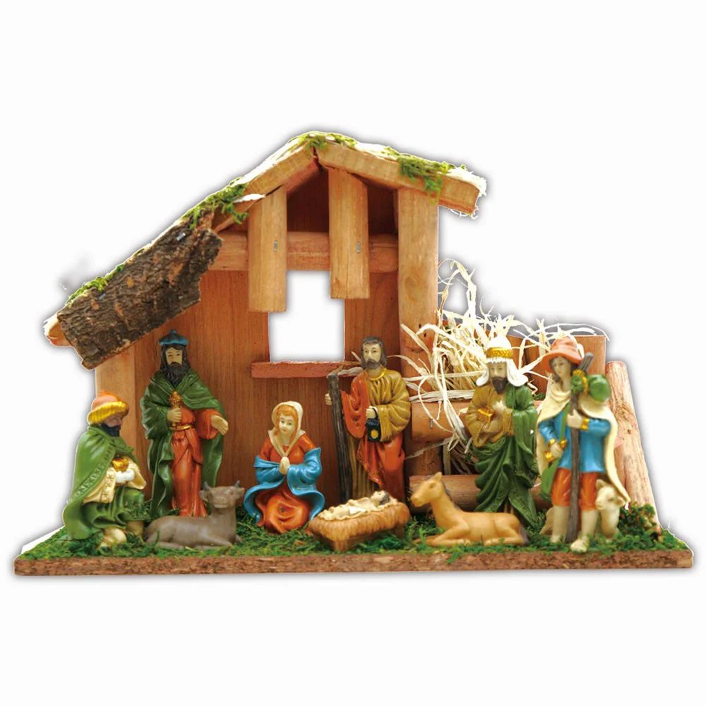 16 Pieces of Led Religious Nativity Set