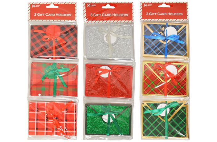 24 Packs of 3 Pack Christmas Gift Card Boxes