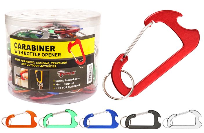 48 Pieces of Carabiner Keychain With Bottle Opener
