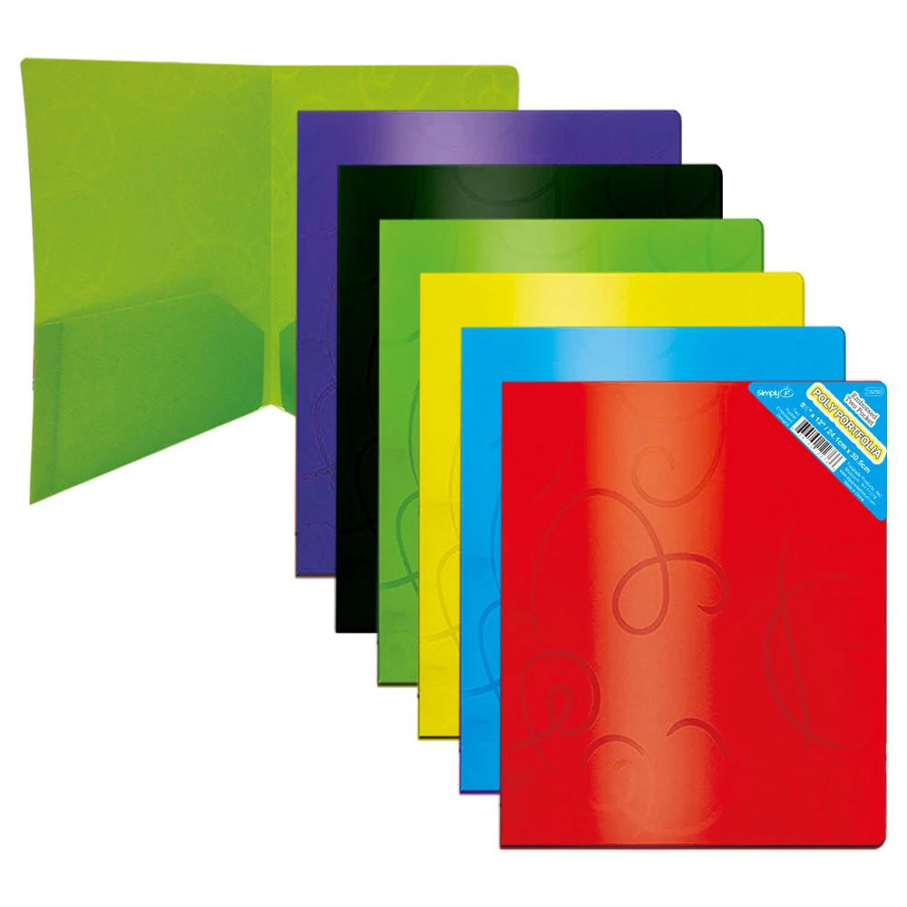 48 Pieces of 2-Pockets Poly Portfolio