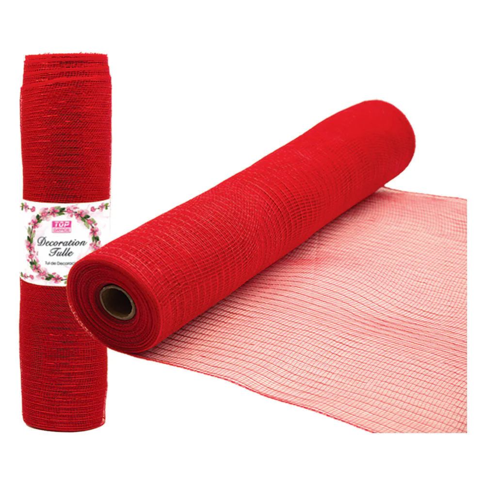 5 Wholesale Tulle Fabric Roll red - at 