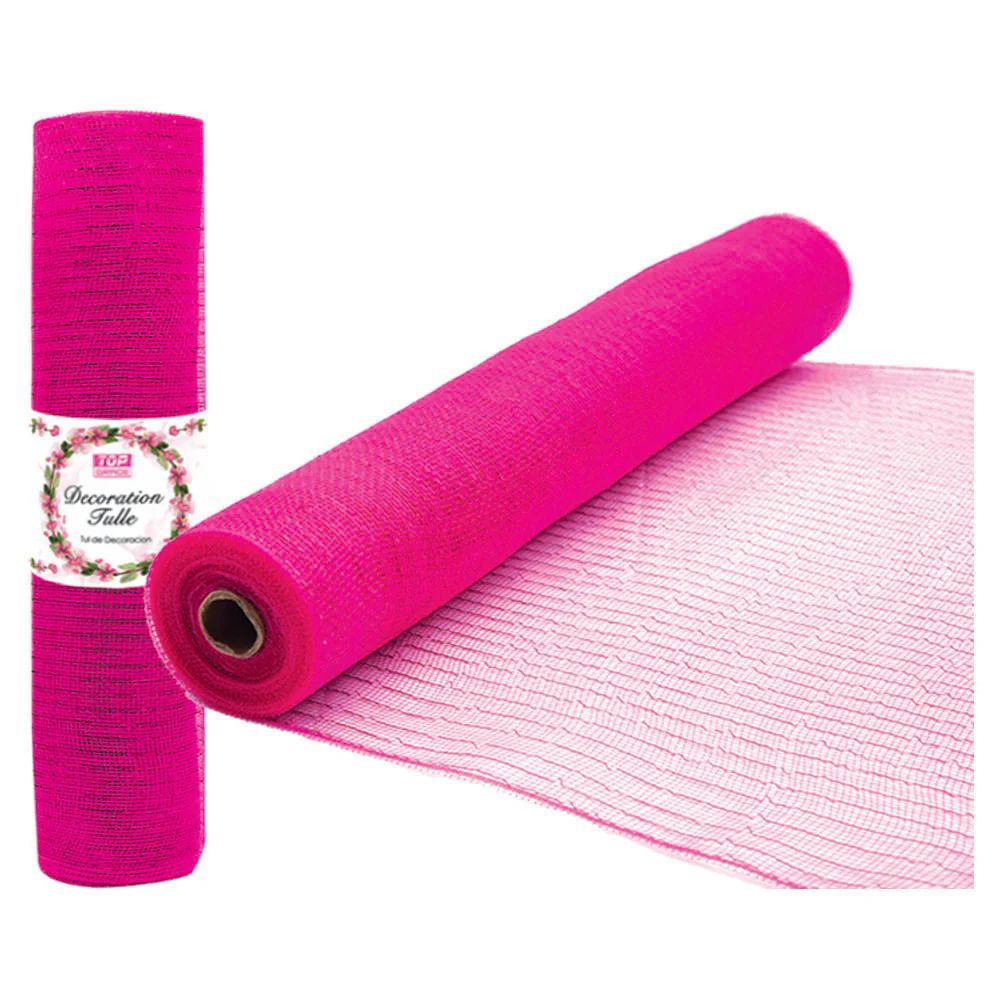 24 Pieces of Tulle Fabric Roll Pink