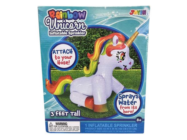 12 pieces of Joyin 36 In Inflatable Rainbow Unicorn Yard Sprinkler