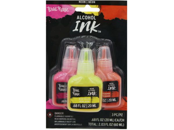 48 pieces of Brea Reese 3 Pack 2 Oz Alcohol Ink Paint In Neons