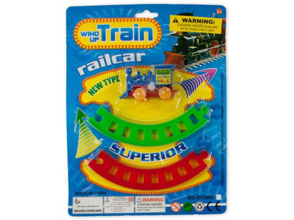 72 pieces of WinD-Up Toy Train With Track Set