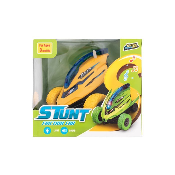 24 Pieces of LighT-Up Friction Powered Stunt Car With Music