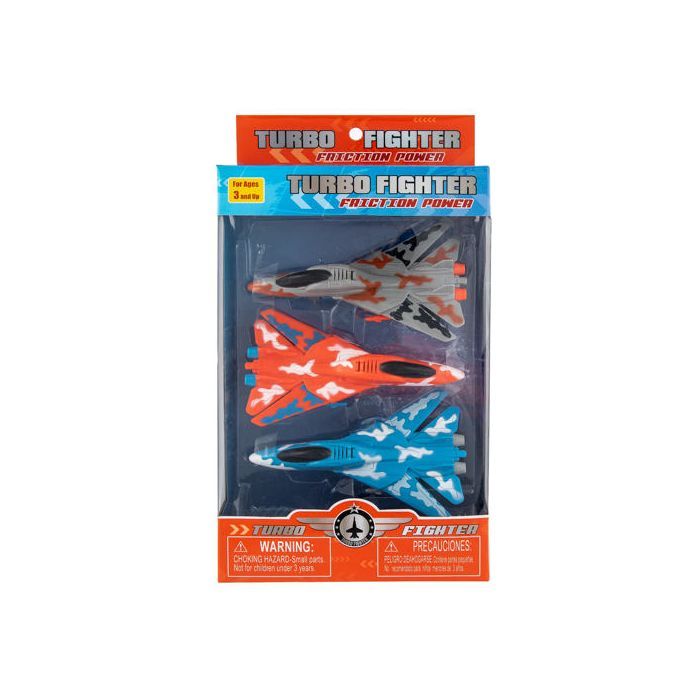 18 Pieces of Friction Powered Turbo Fighter Jets - 3 Piece Set