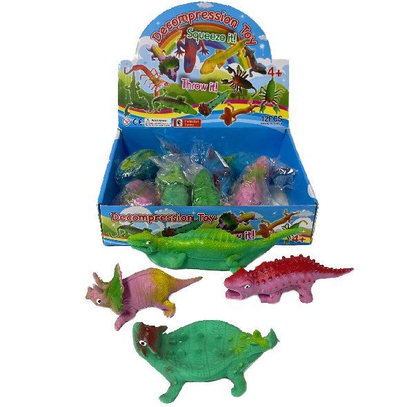 12 Pieces of Super Squishy Stretchy Toy [dinosaurs]