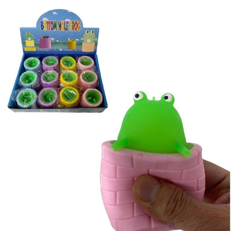 12 Pieces of Squeeze/pop - Up Frog In A Well Toy