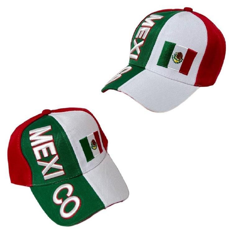 12 Pieces of Tricolor World Flag Of Mexico Baseball Hat